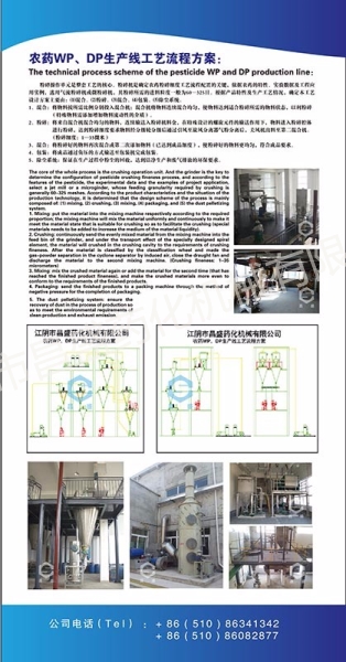 農(nóng)藥WP、DP生產(chǎn)線工藝流程方案